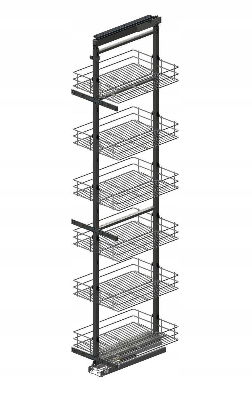 Rejs cargo Maxi Maxima Classic 30 cm Domyk 120kg 190-210 cm Grafit 6 koszy