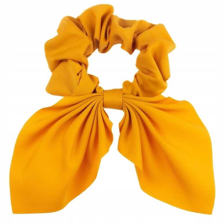 

Gumka Do Włosów Scrunchie Kokarda Musztardowa