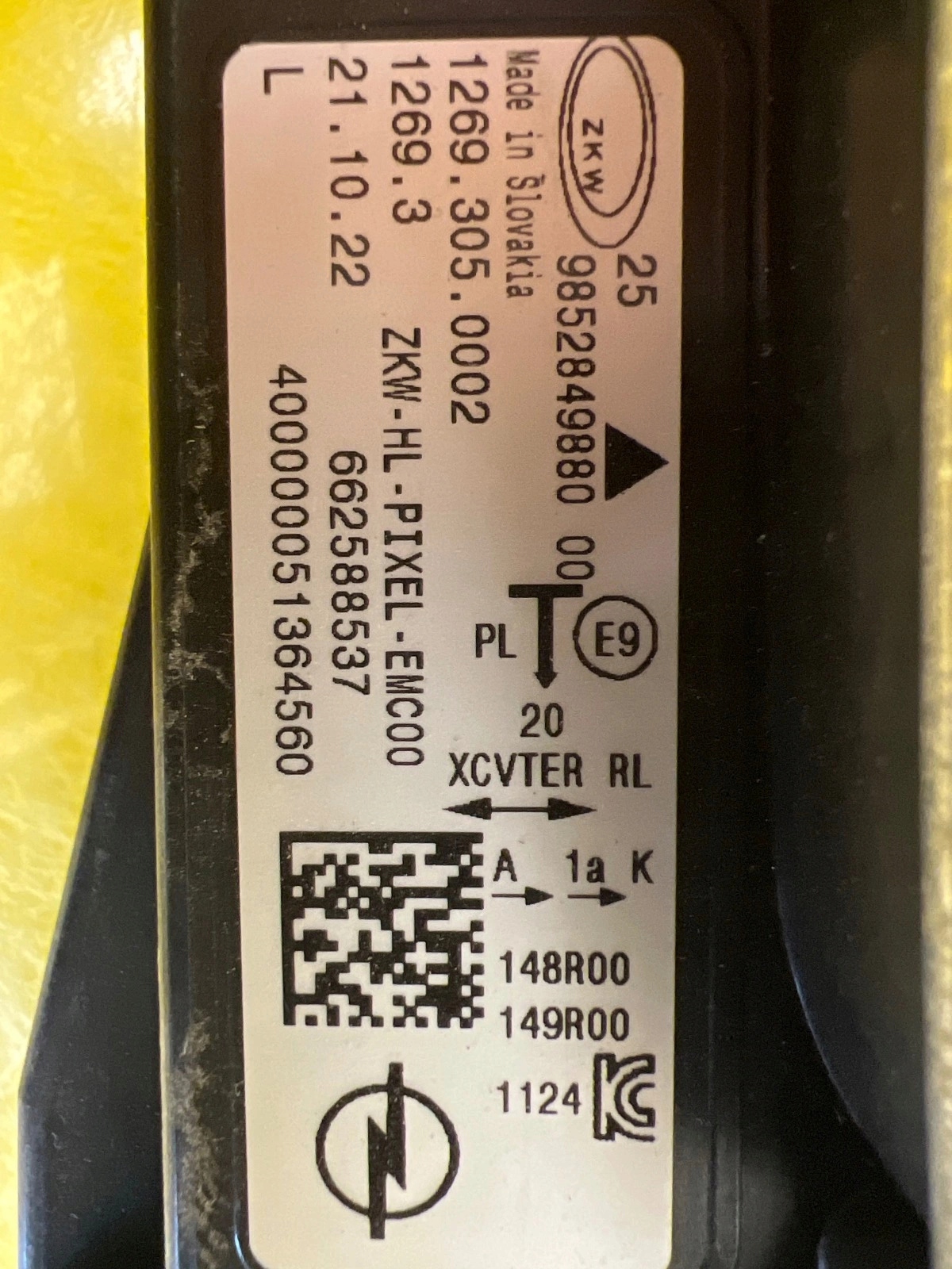 light left Opel Astra 6 VI L 21- Full Led 9852849880