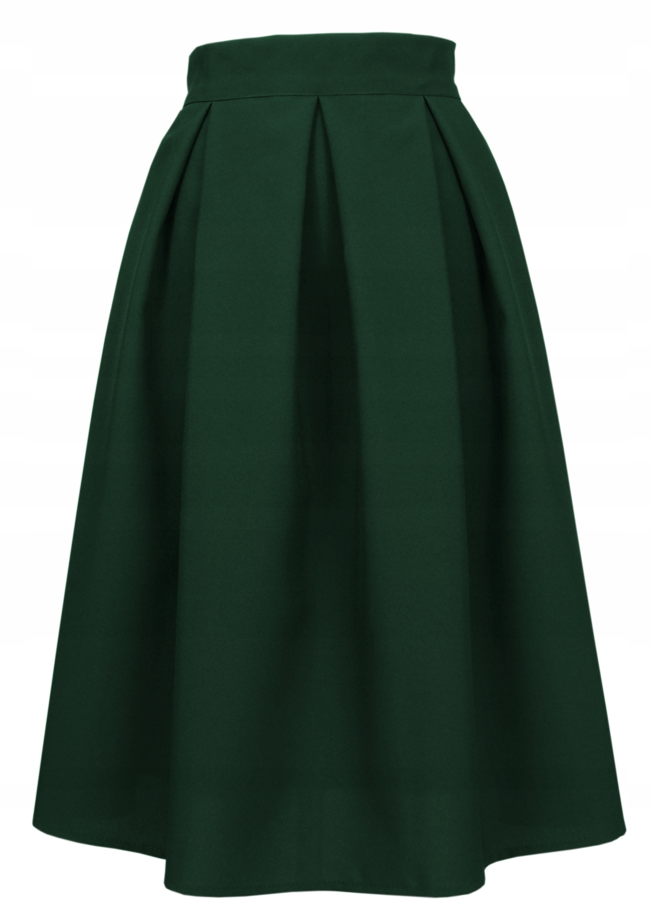 BUTELKOWA SPÓDNICA W KONTRAFAŁDY MIDI 36 S