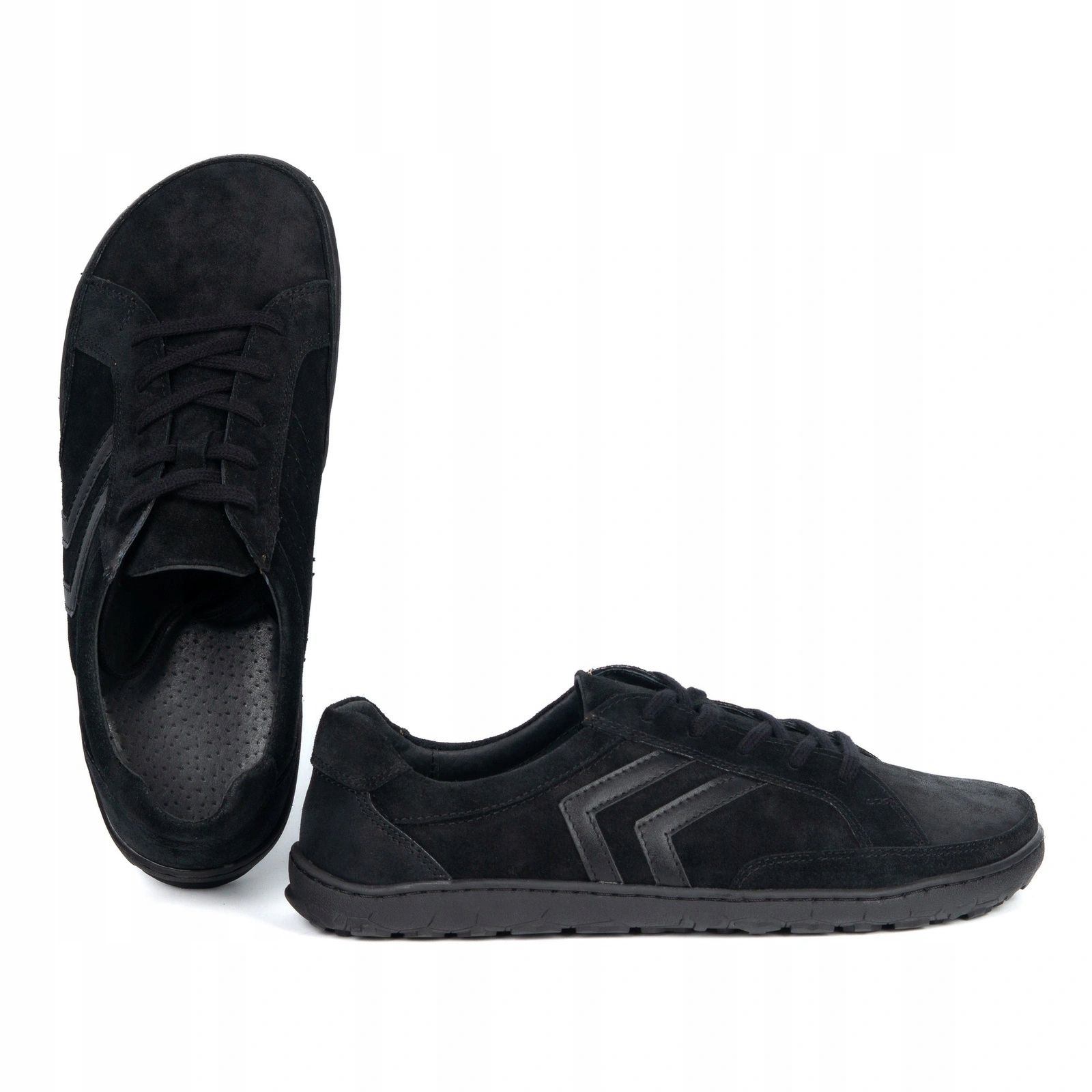 Pánské kožené barefoot boty Pivot zero drop anatomická špička černé 39