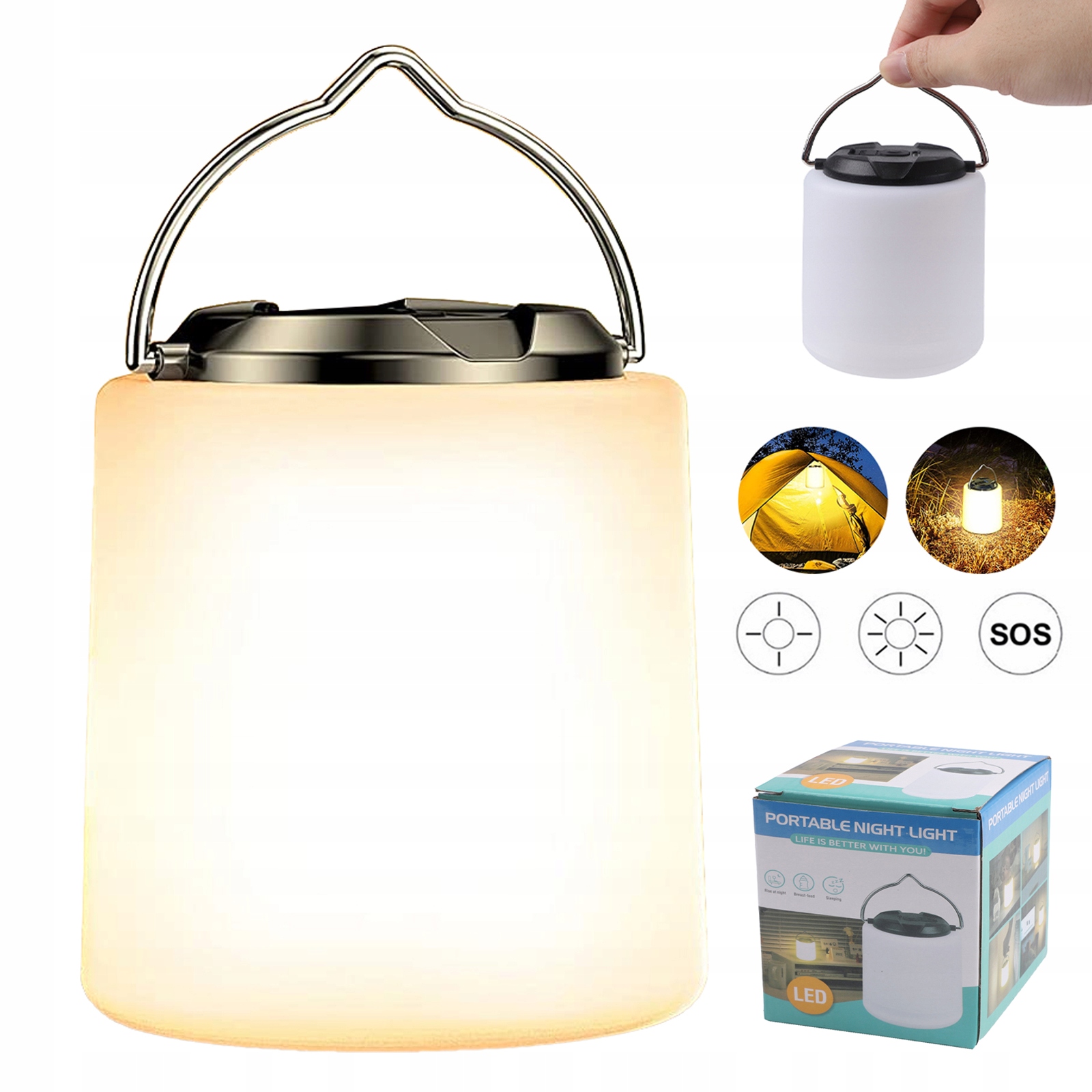 LAMPA KEMPINGOWA TURYSTYCZNA LATARNIA LED USB AKU EAN (GTIN) 0191491583902