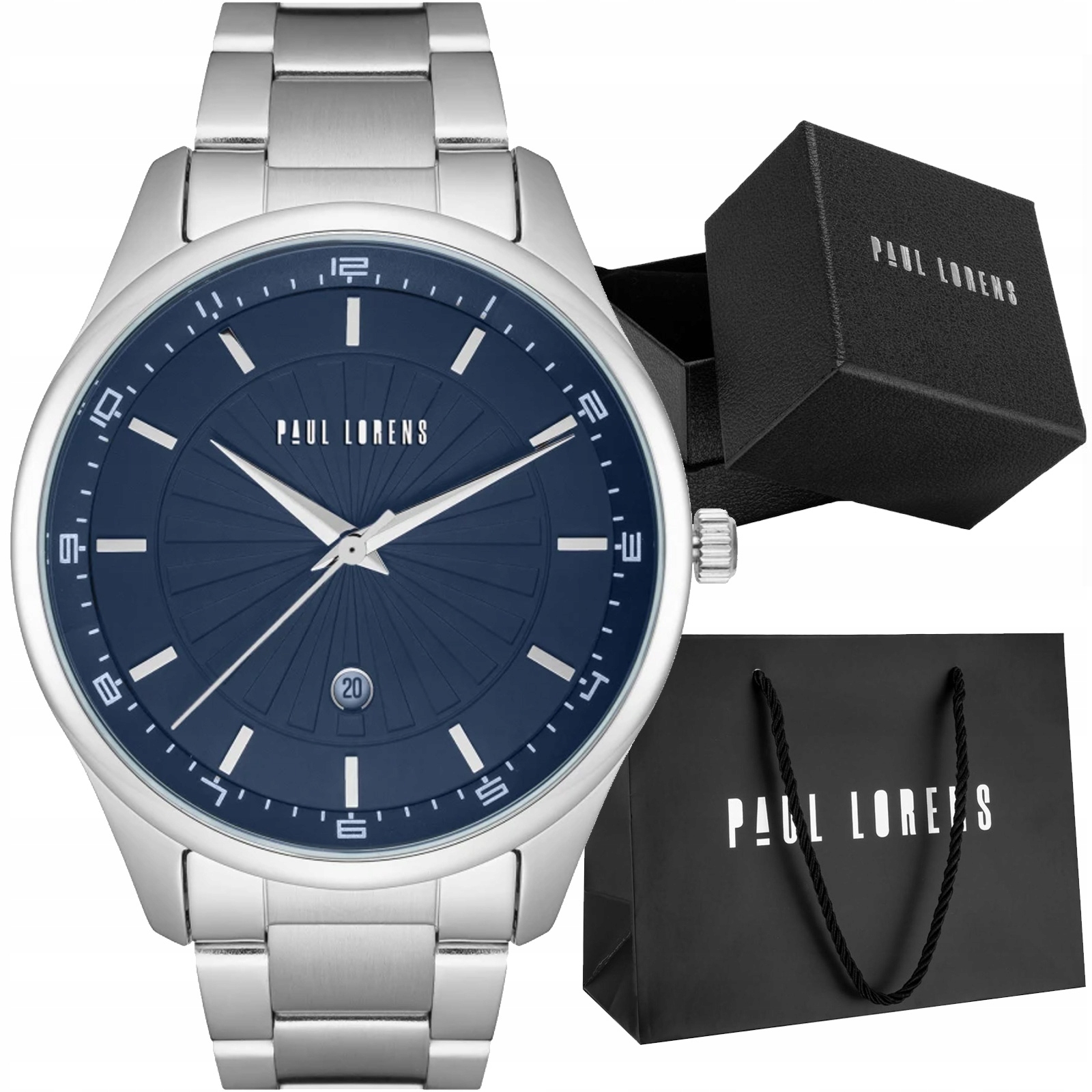 Pánské hodinky Paul Lorens 12156B2-6C1 Náramek Datumovka Box