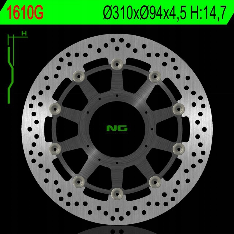 Predný Brzdový Kotúč Honda Cb 1000R Abs 08-17 (310X94X4,5 MM) (6X6,5 MM)