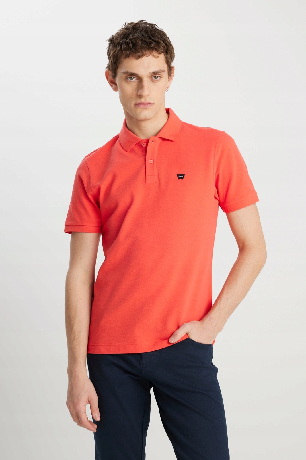 Męskie polo Wrangler Ss Polo Tee Coral 112388647 XXL