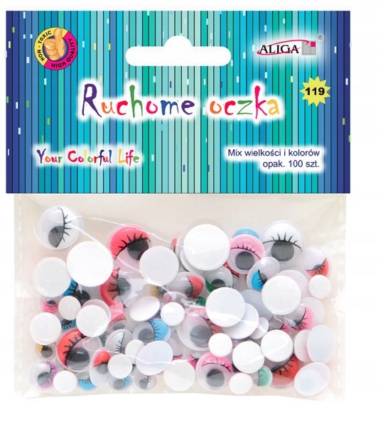 

Ruchome Oczka Samoprzylepne kolorowe