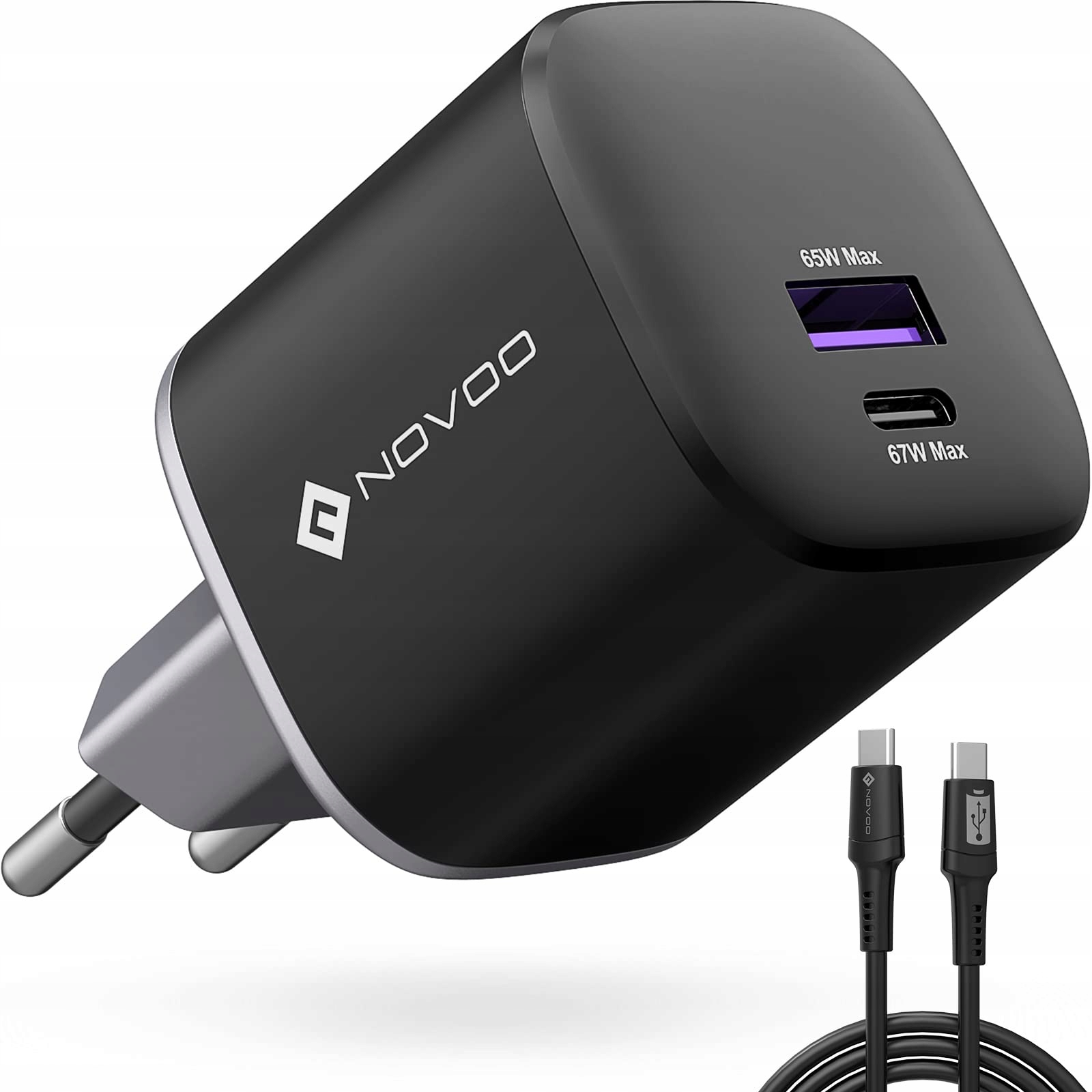Superszybka Ładowarka 100W Uniwersalna 3 Porty Gan Laptopa Telefonu Usb-c