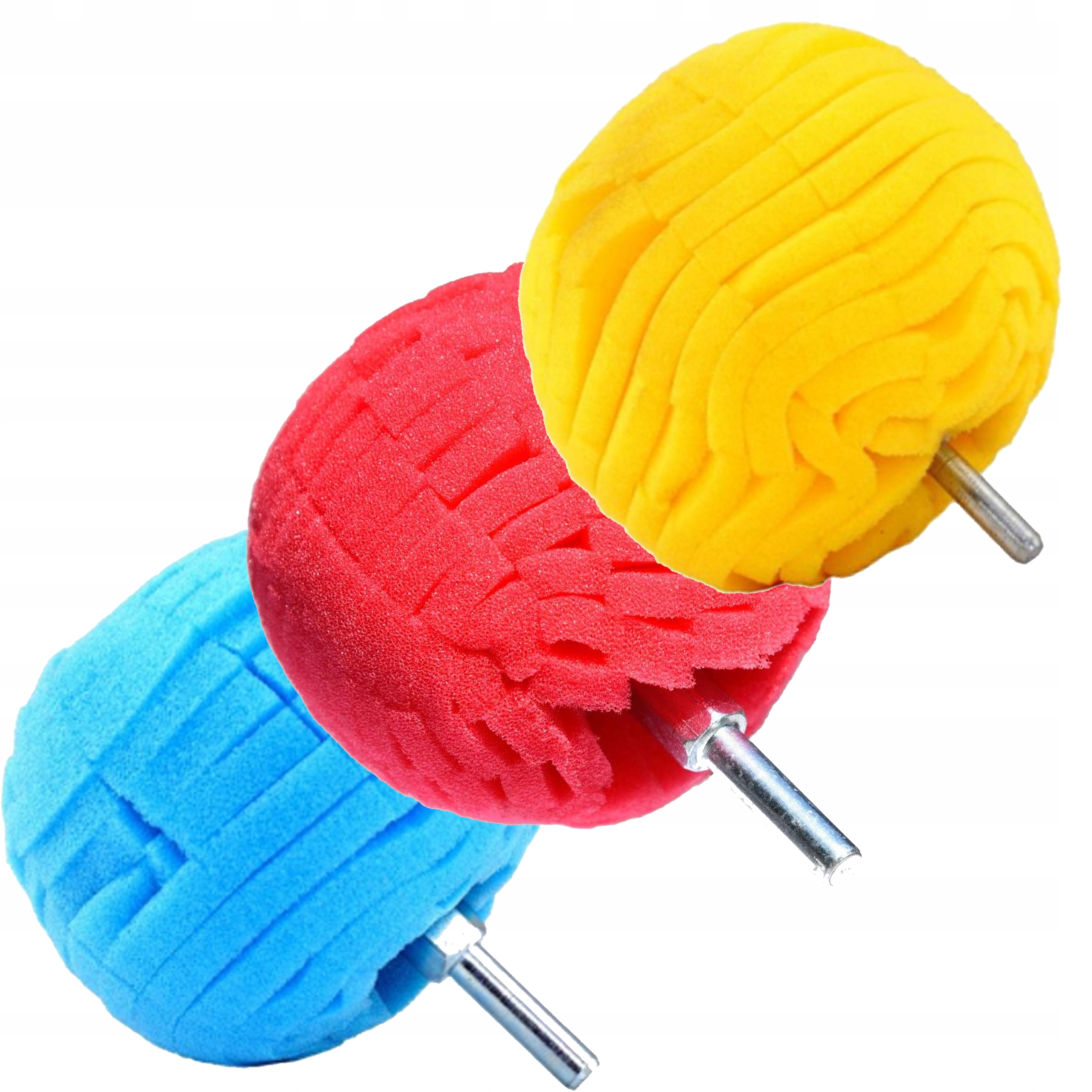 3x Kula Do Polerowania Okrągła Polerka Do Felg Lakieru Polerska 3 Twardości