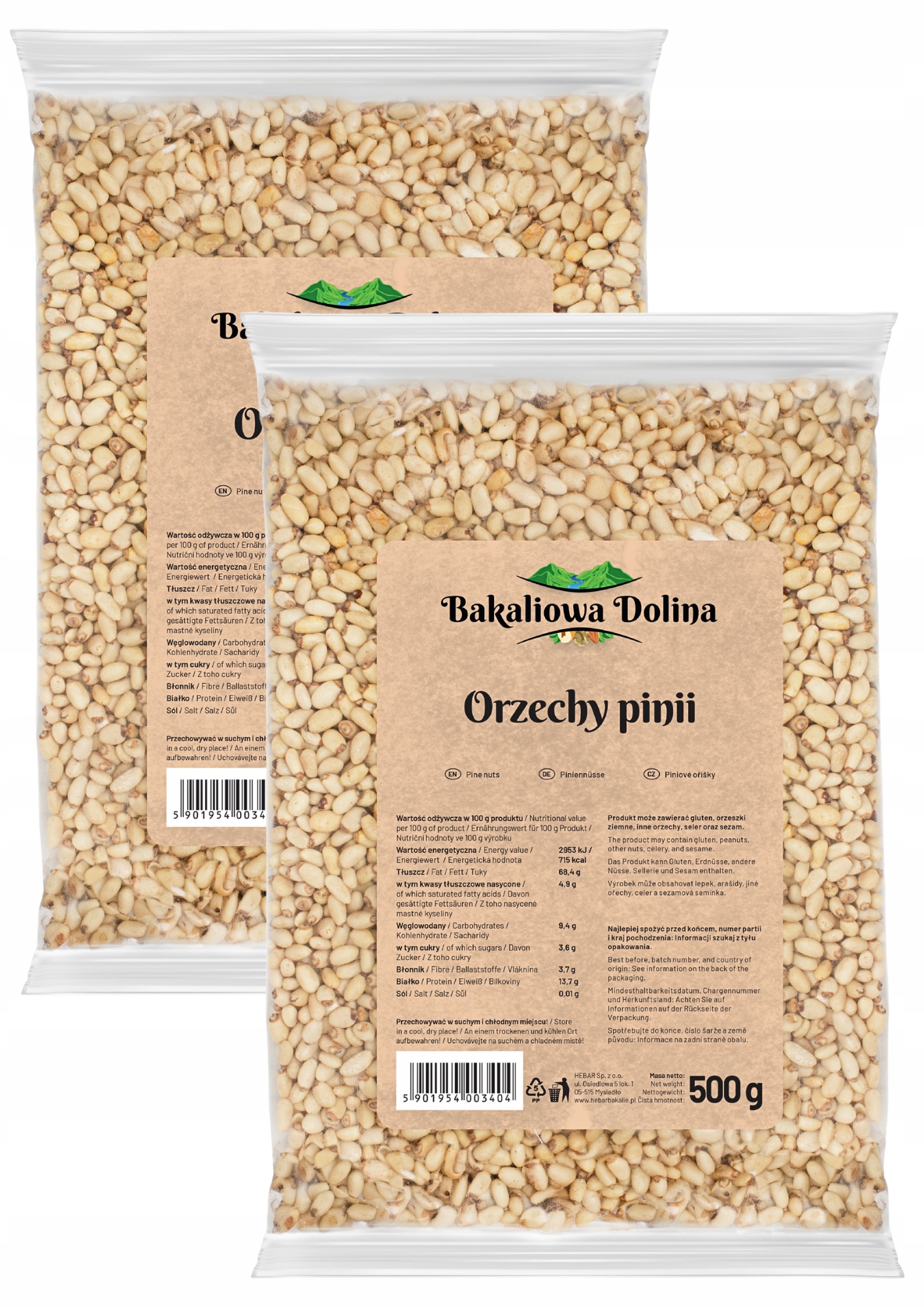 Levně Piniové Ořechy 1000 G 1 Kg Loupané Přírodní Vege Keto Lahodné