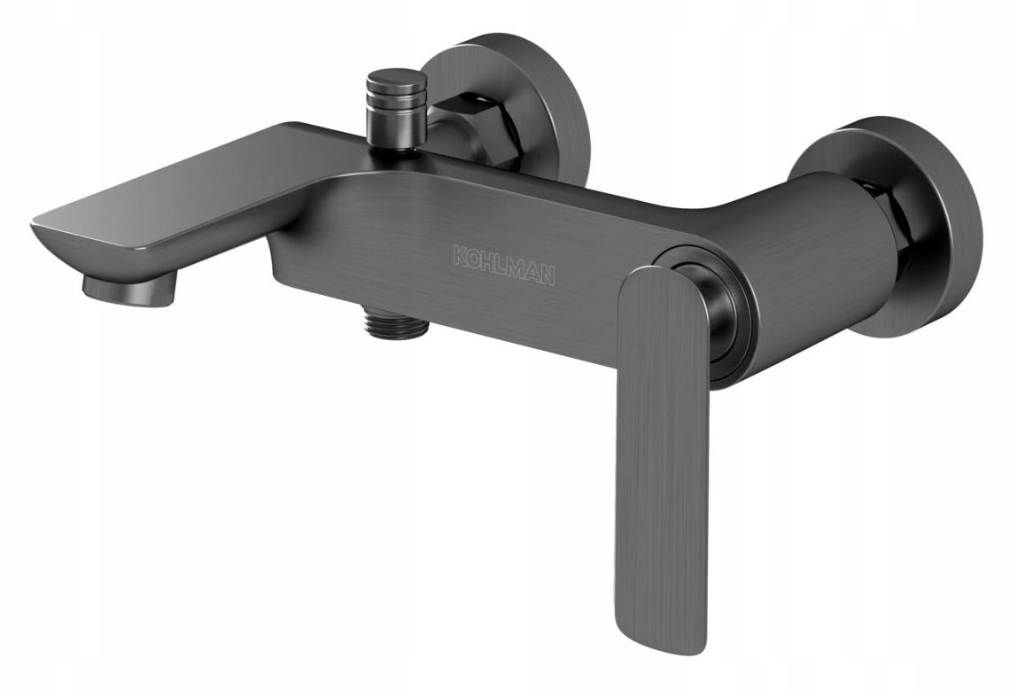 Jednostenná vaňová a sprchová batéria Kohlman Experience Gray QW110EG