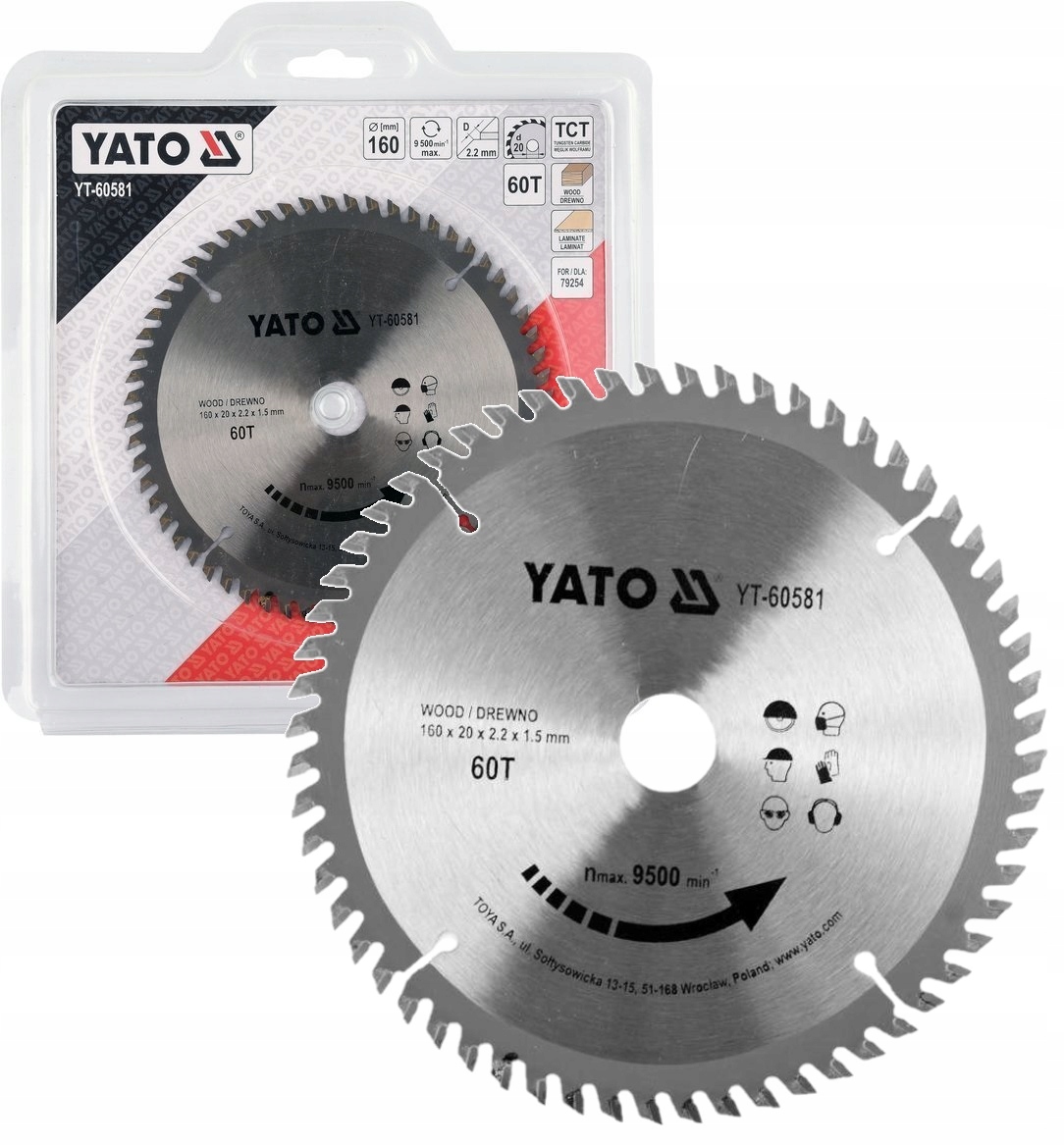 

Tarcza Widiowa Do Drewna 160 60T 20 Yato YT-60581
