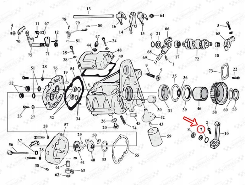 Zeger wałka zmiany biegów, Harley Producent inny