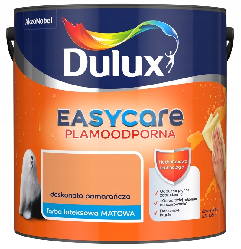 

Farba Dulux Easy Care- doskonała pomarańcza, 2.5l