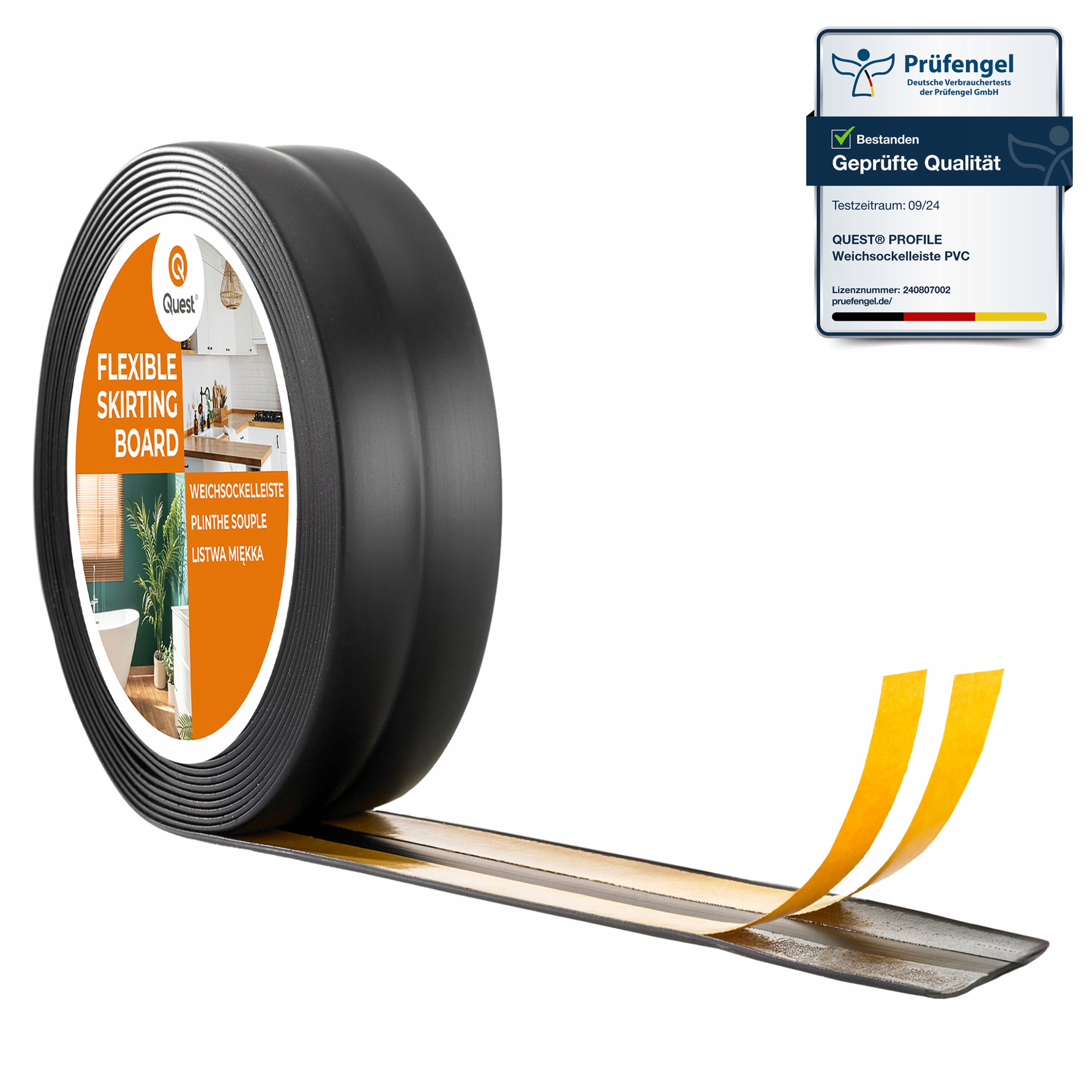 Samolepiaca dokončovacia lišta čierna Pvc 25x15 mm 10 m