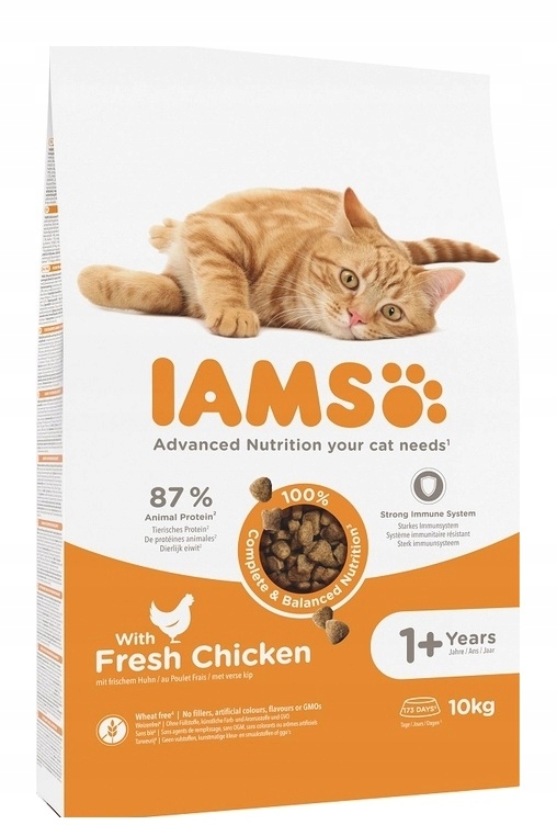 Iams suché krmivo pro kočky s kuřecím masem 10 kg