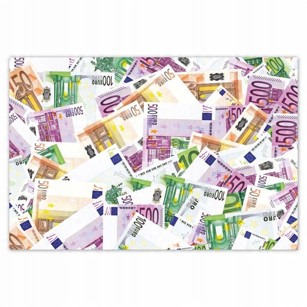 

Plakat 60x40 Dużo pieniędzy Kasa Euro