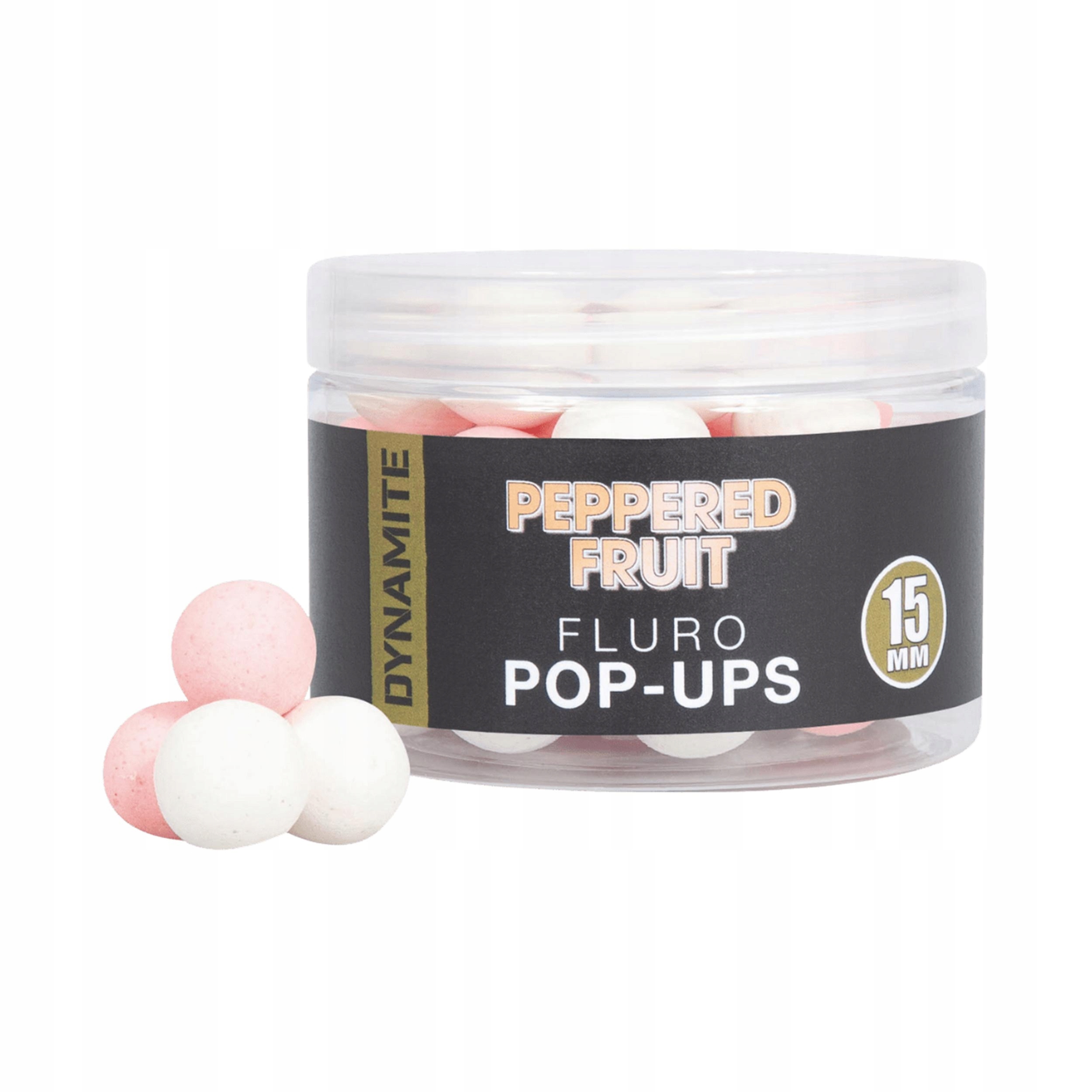 Kulki pływające Dynamite Baits Peppered Fruit Fluro Pop-Ups 15mm