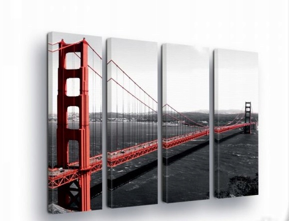 Obraz 120x100 Most Golden Gate San Francisco architektúra monochróm