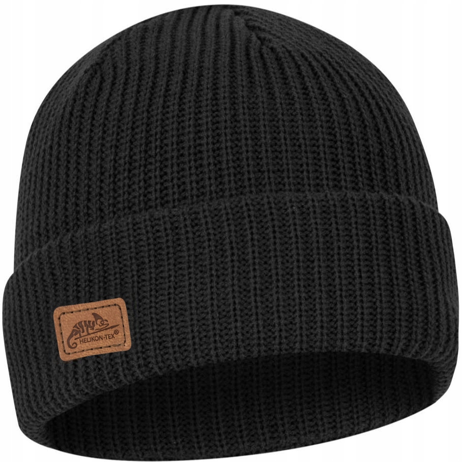 Czapka Z Wełny Merino Wanderer Na Jesień Zimę Bushcraft Helikon Czarna