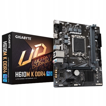 Gigabyte H610M K DDR4 1.0 M/b Rodzina procesorów Intel Gniazdo proces