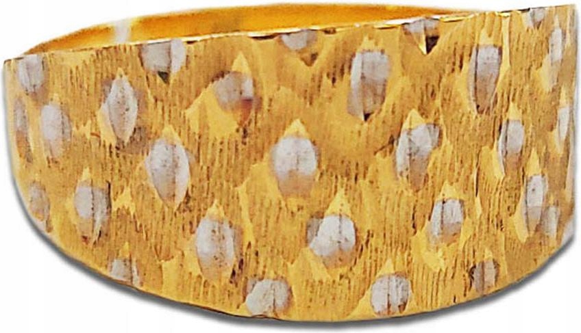 Zlatý prstýnek 585 s bílým zlatem 16r, klasický model dárek