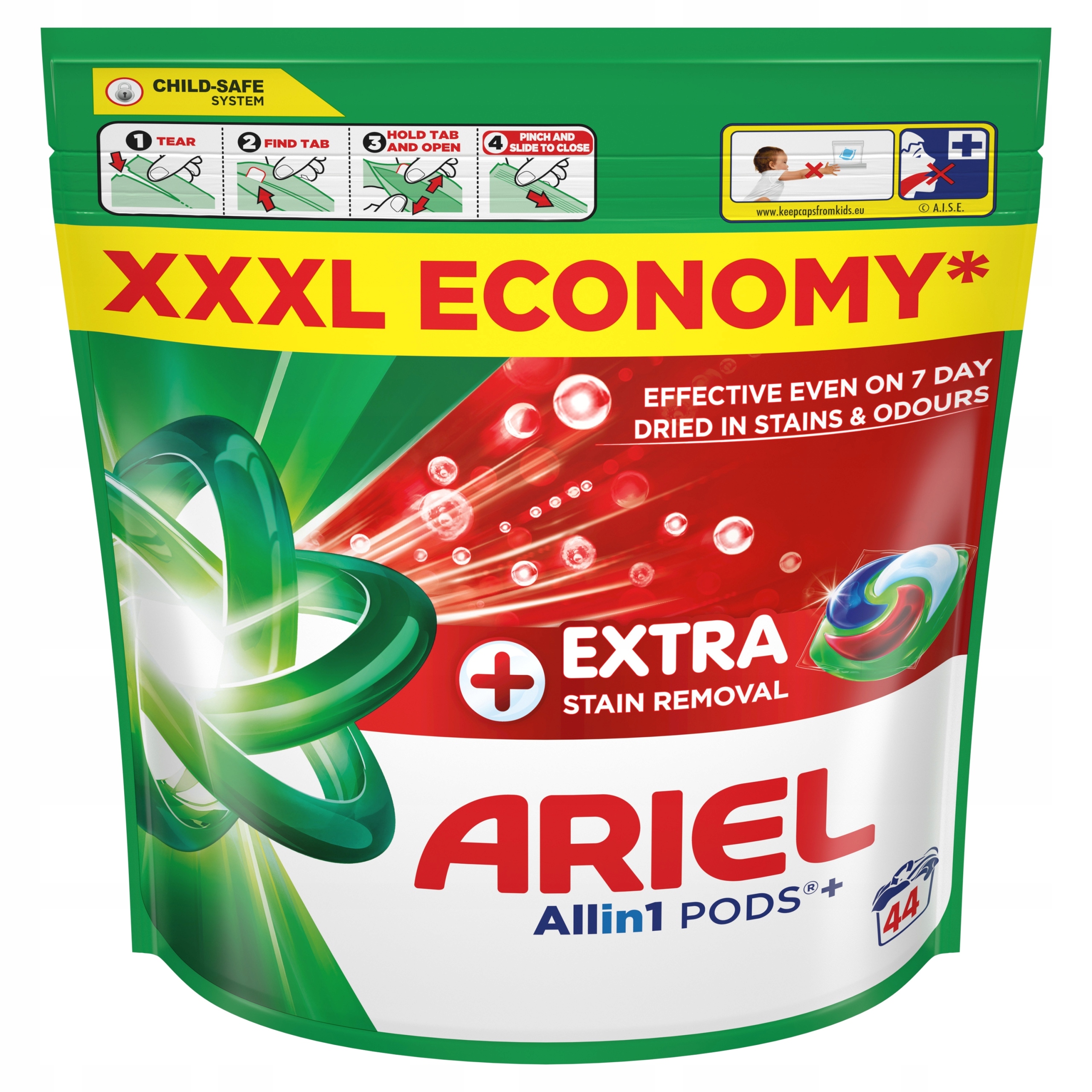 Ariel Extra Clean Allin1+, kapsle na praní, 44 praní