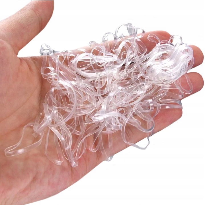 

Mini Gumki Do Włosów Warkoczyków Transparentne 200