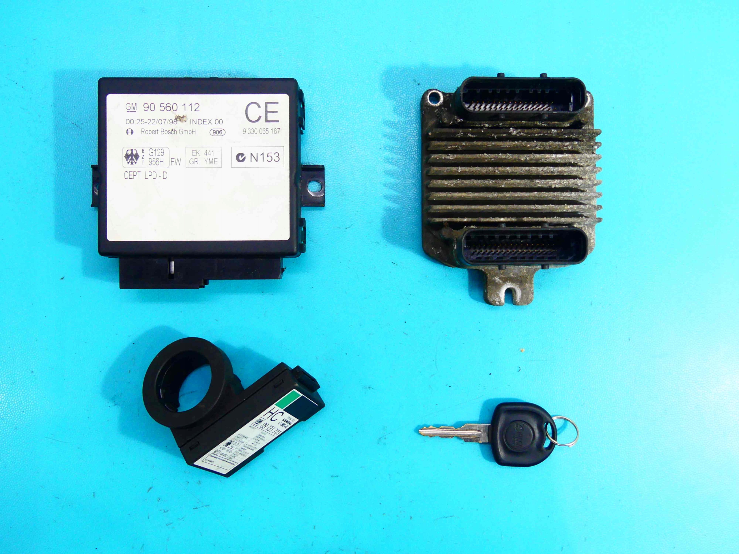 KOMPUTER ZESTAW OPEL ASTRA II G 09355929 1.6 16V