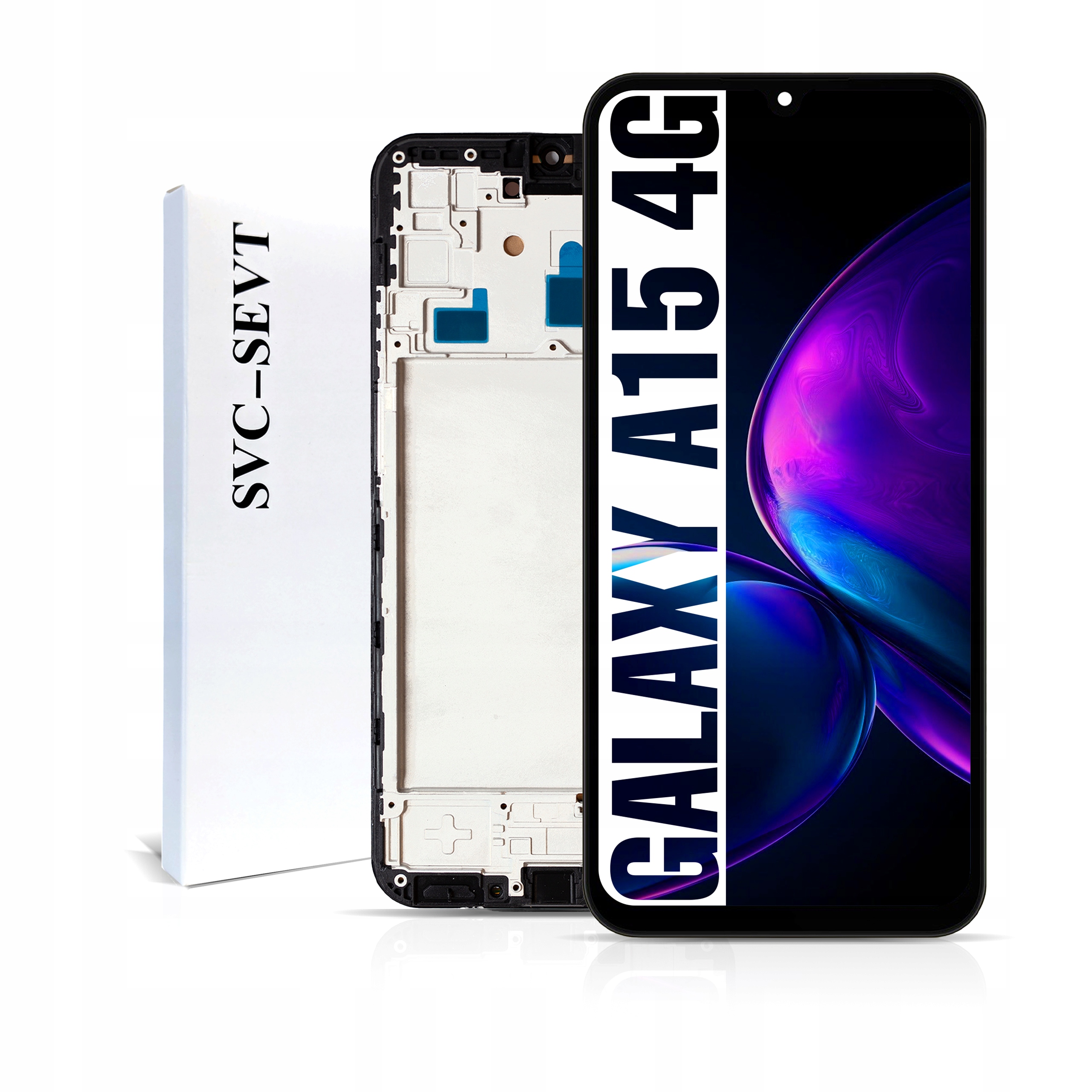 SM-A155M LCD pre Samsung A15 4G Service Pack Rámček Matrica Originál Zila