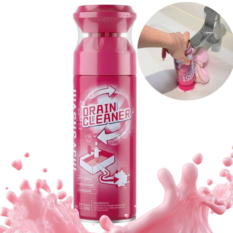 XL UDRAŻNIACZ PIANKA RÓŻOWA DO ODPŁYWÓW DRAIN Buble 500ML