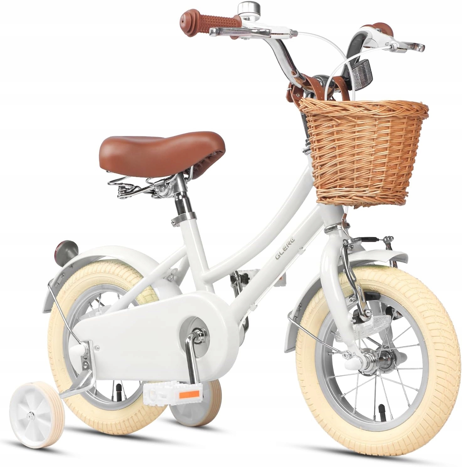 Rower Dziecięcy 12 Cali Dla Dzieci 2-4LAT Koła Boczne Hamulec Ręczny Nożny