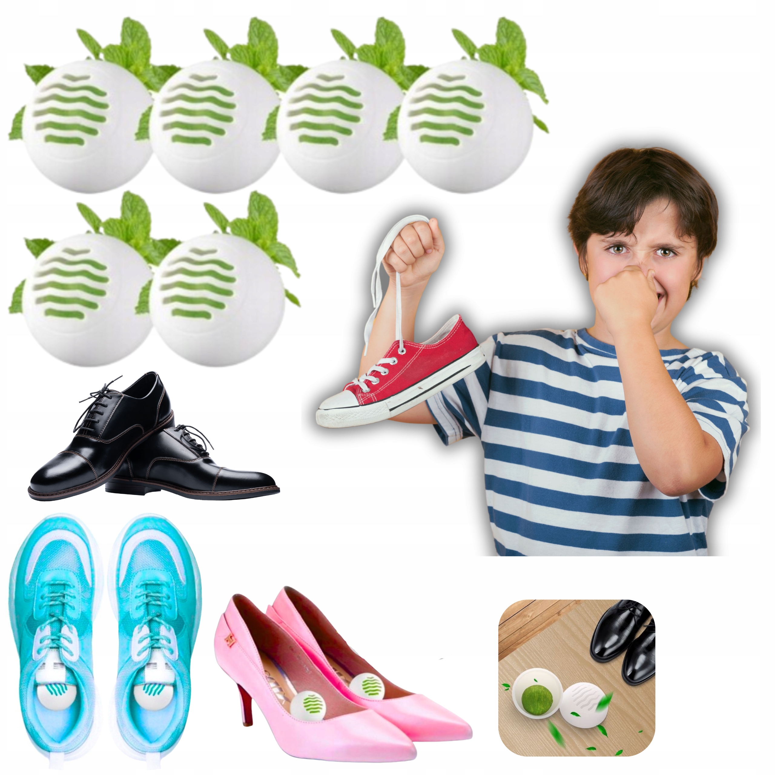 6X Odświeżacz Do Butów Neutralizator Zapachów Kulki Buty Szafa Fresh Nexa