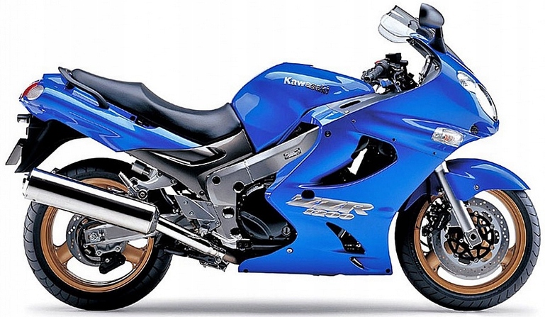 Samolepky Na Motocykl Juula Pro Kawasaki Zzr 1200 2003-2004 Modré 235