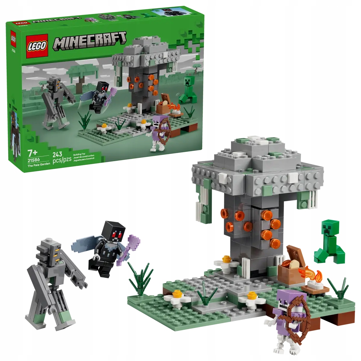 Lego Minecraft 21586 Bledá zahrada creeper můra brnění louh sekera stavebnice