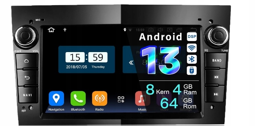 AmaseAudio autorádio se systémem Android 13, dotykový displej 7"