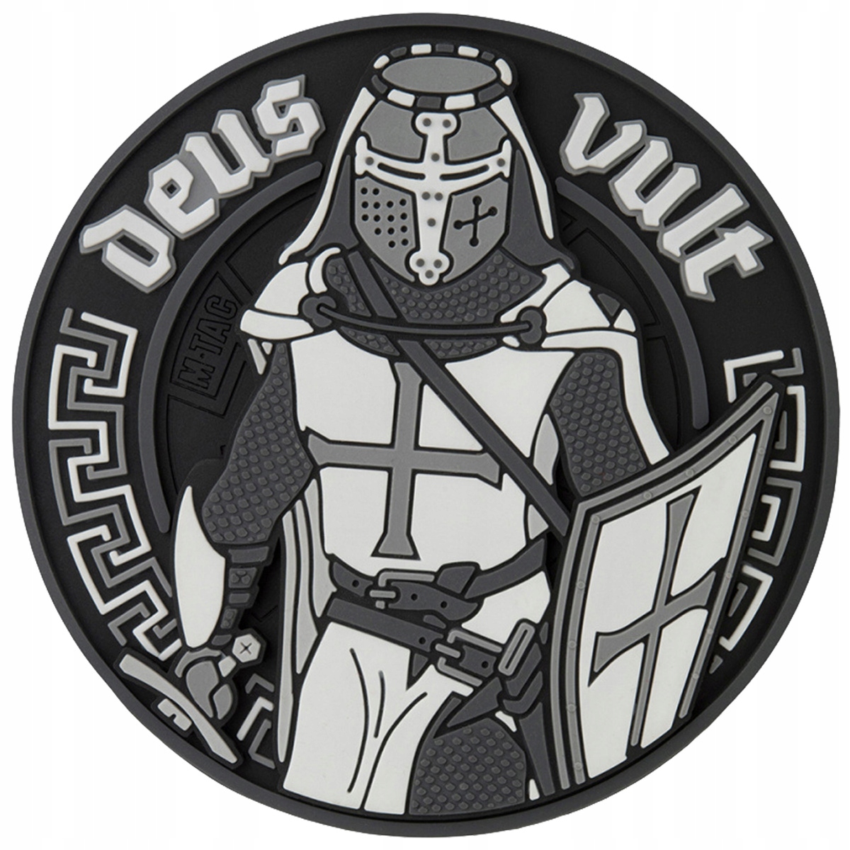 M-Tac patch Deus Vult 3D PVC black and white