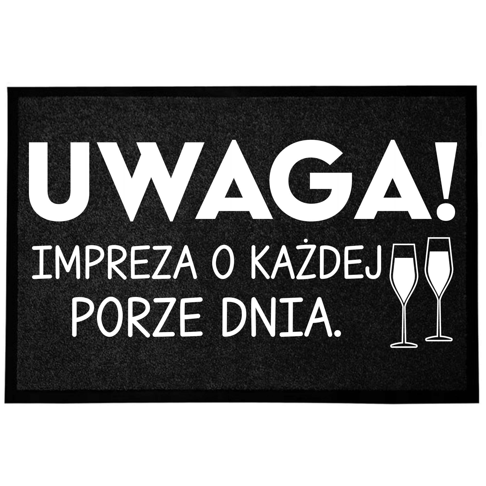 Wycieraczka Wejściowa Monochrom 40X60 Dom Dekoracja Stylowa Czarna Nadruk