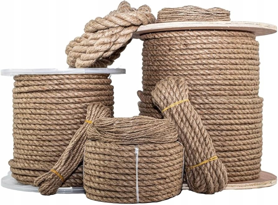 Jutové lano 22 mm x 30 m. Odolné pro zahradu i interiér!