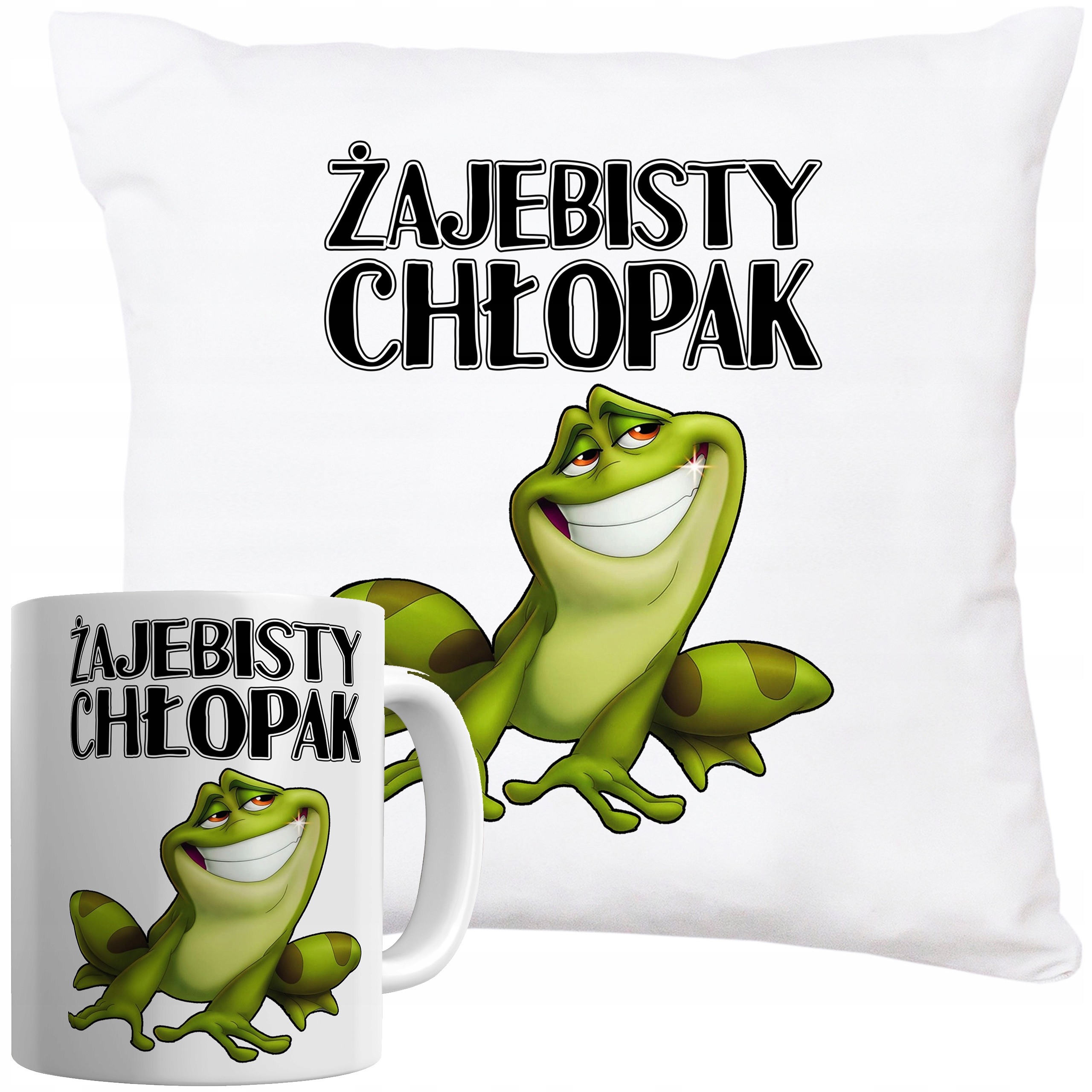 ZESTAW KUBEK PODUSZKA ŻAJEBISTY CHŁOPAK PREZENT