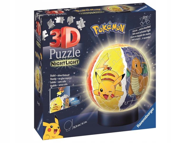 

Puzzle 3D Ravensburger Pokemon Świecąca Kula