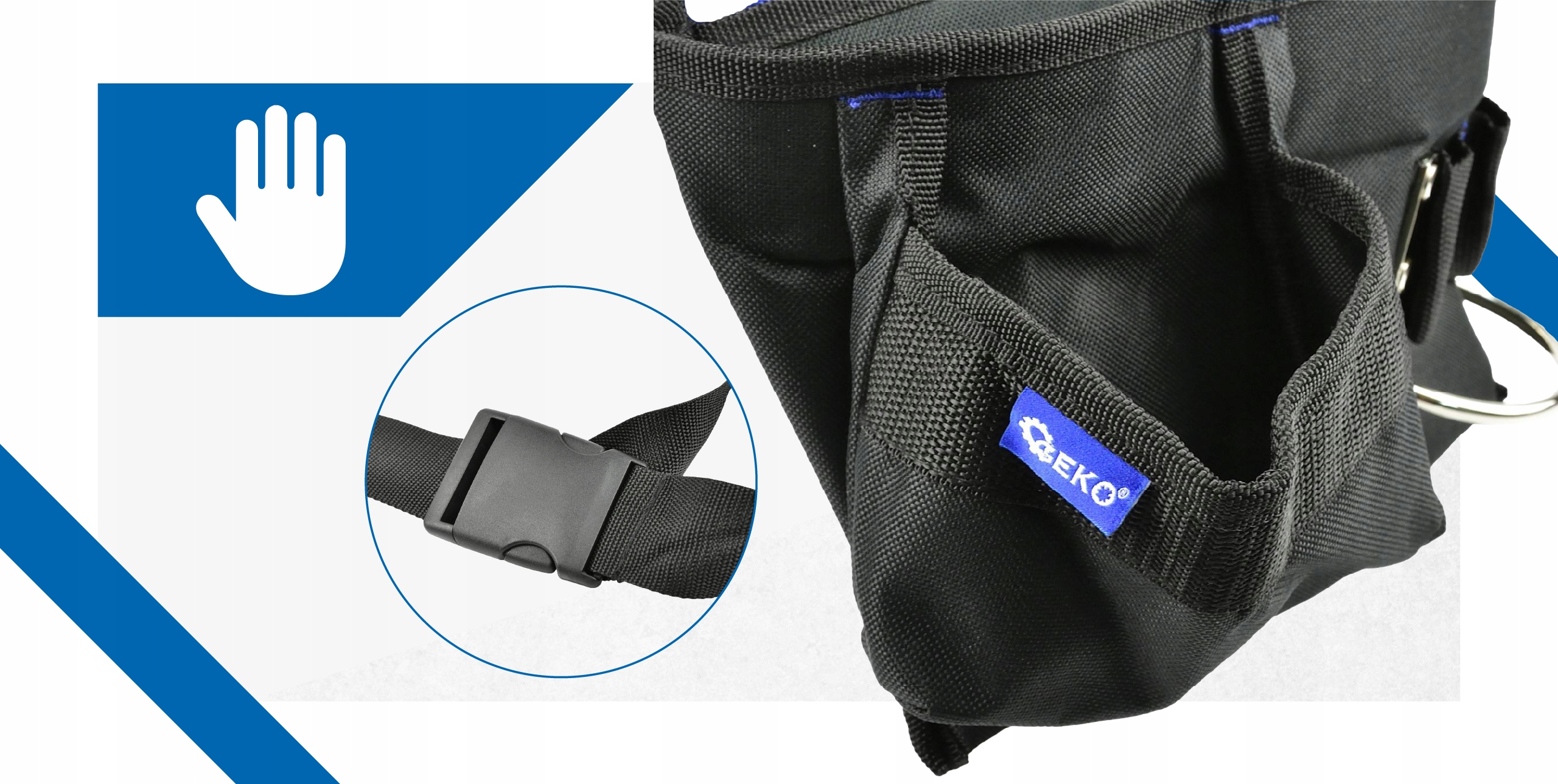 Pas narzędziowy 100-130cm MONTERSKI 10 kieszeni Kod producenta G10864