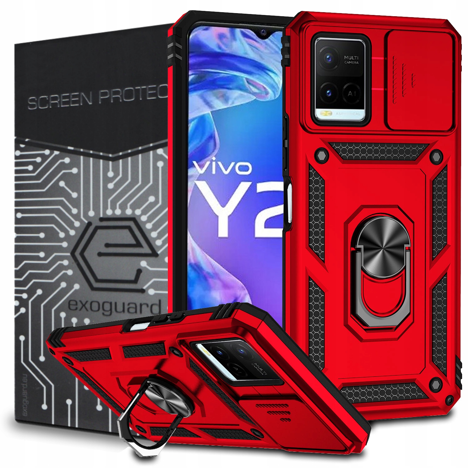 

Etui Pancerne Case Szkło do Vivo Y33S Y21S