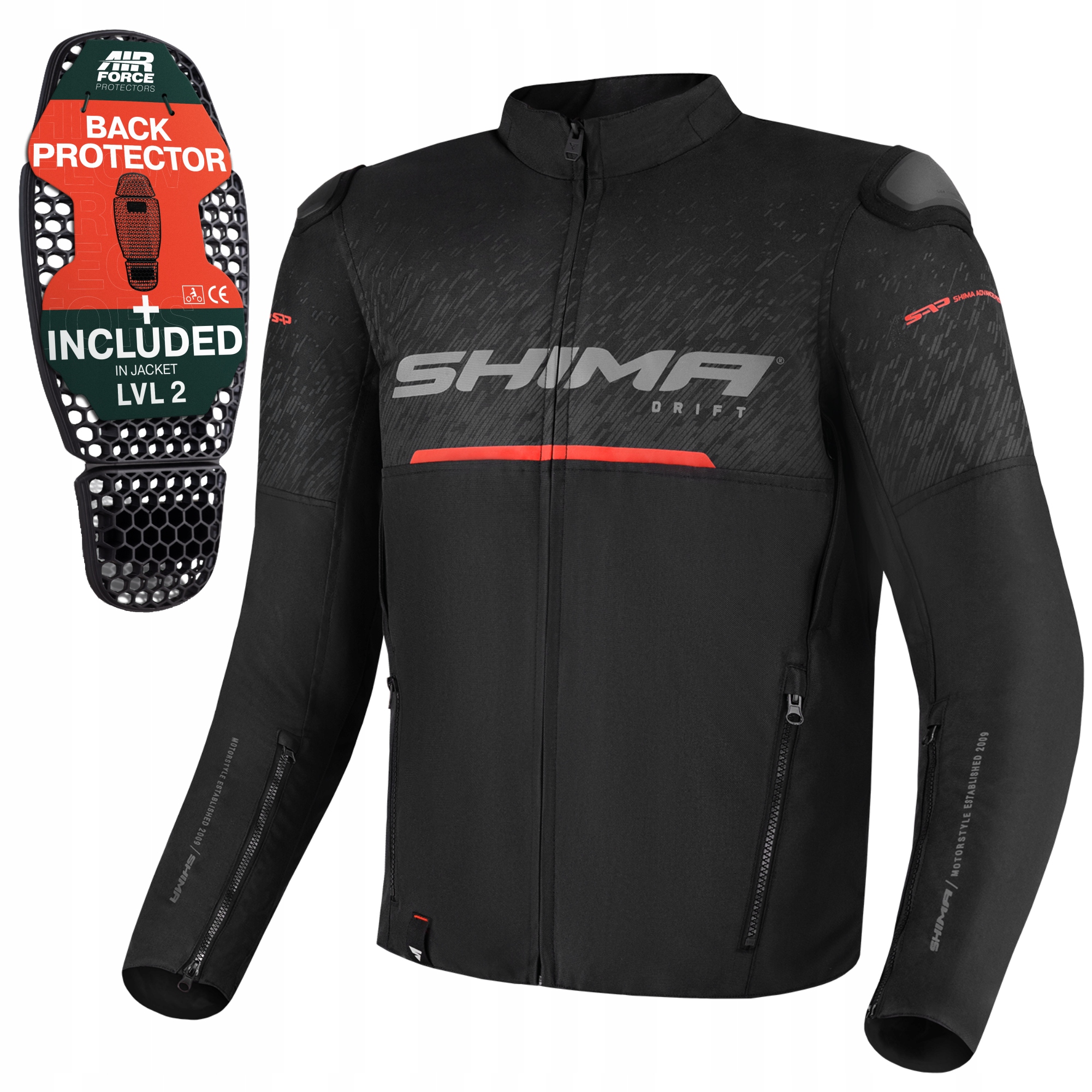 Motocyklová bunda Shima Drift Men Black Darčeky