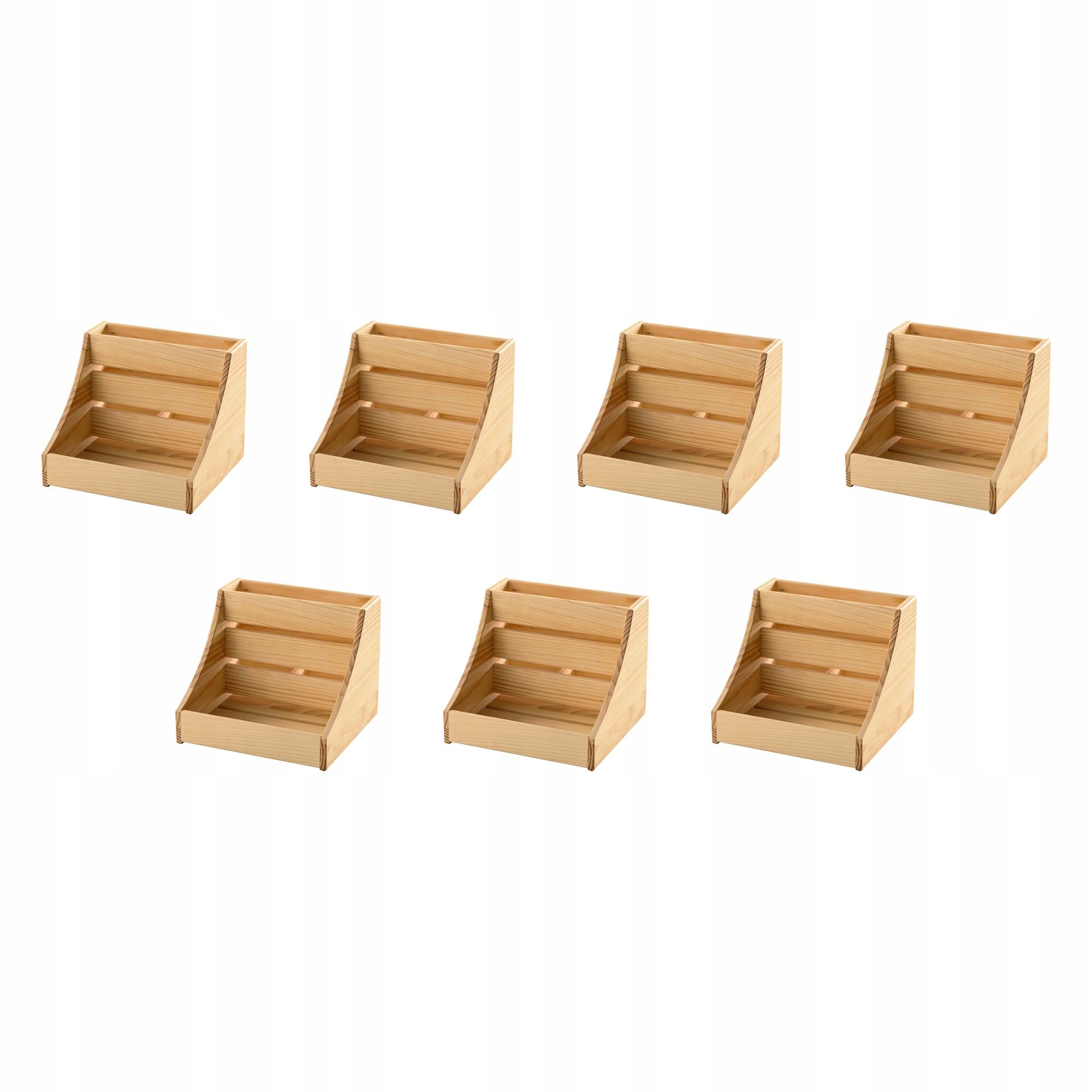7 ks Dřevěný kuchyňský organizér 20x18x16 cm na pracovní desku