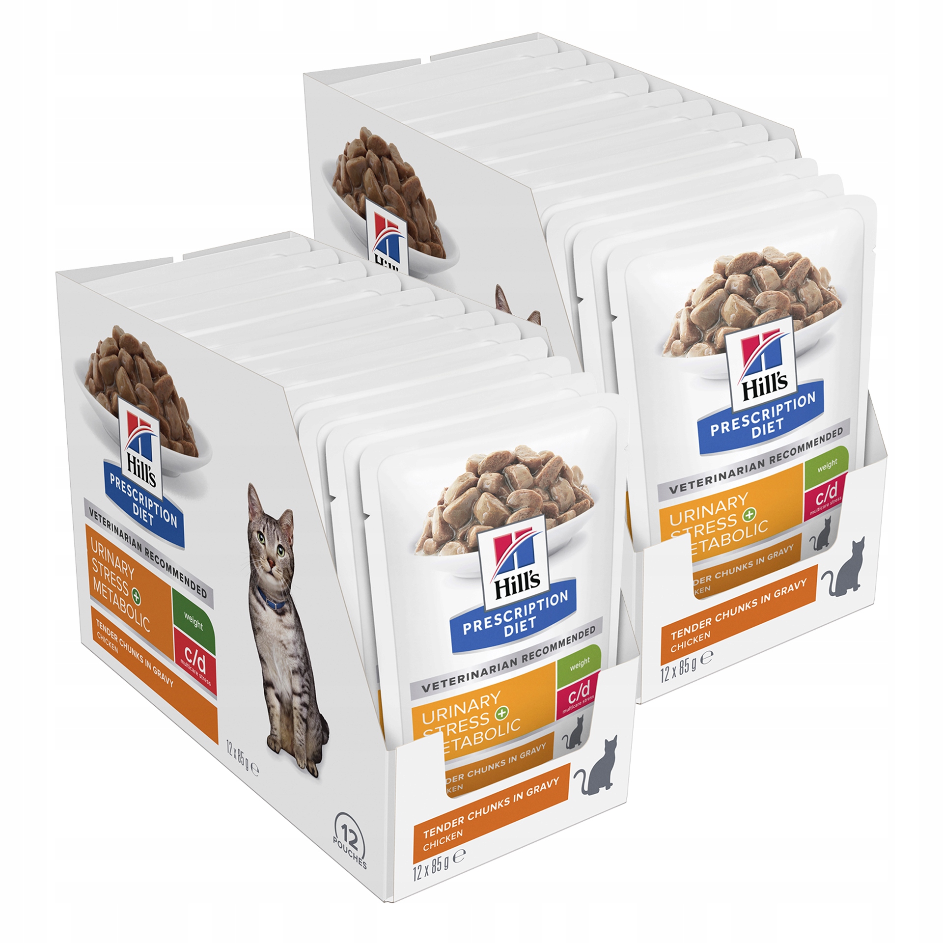 Levně Hill's Pd Feline C/D Urinary Stress Metabolic kapsička 24 x 85 g