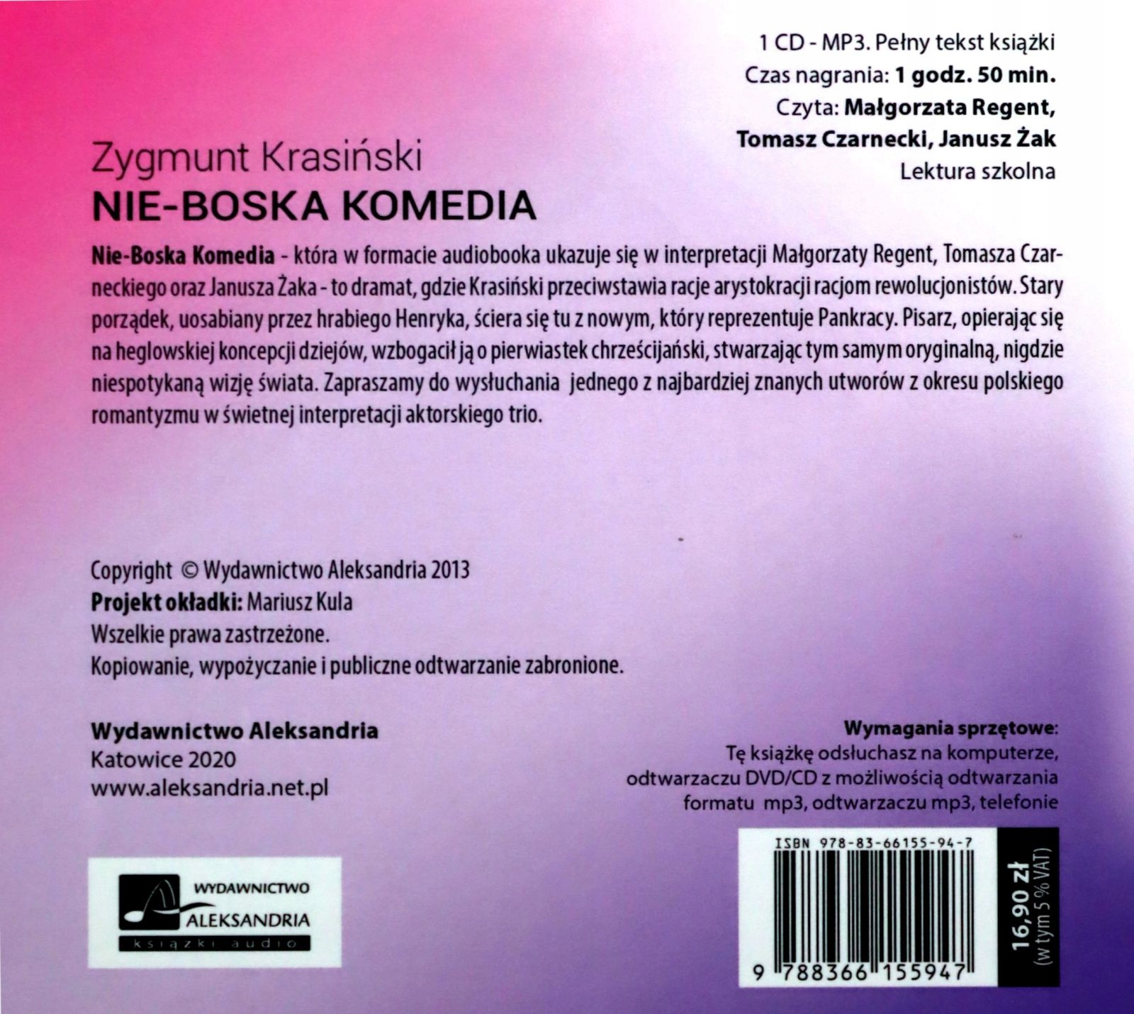 NIE-BOSKA KOMEDIA - ZYGMUNT KRASIŃSKI [AUDIOBOOK] Stan opakowania oryginalne