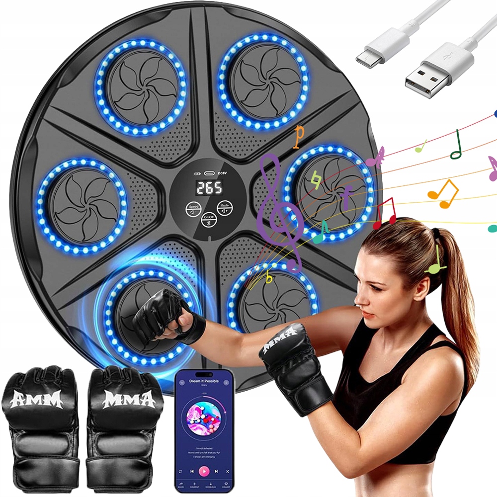 Boxerský Štít Music Boxing Machine Bluetooth Hudební Stěna Tréninková