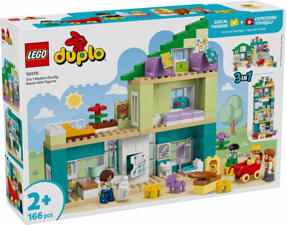 Lego Stavebnice Duplo 10470 Moderní rodinný dům 3v1 s figurkami