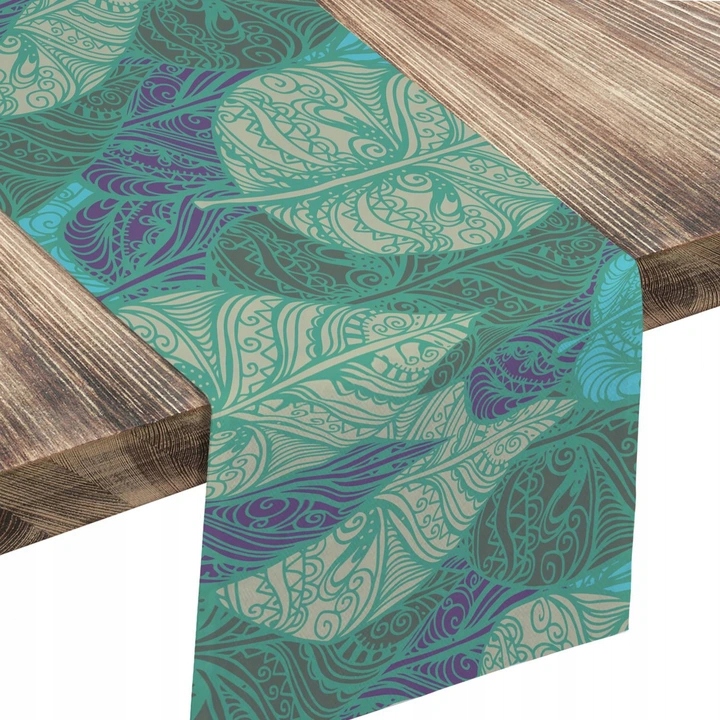 Běhoun na stůl Ekologický Podélný ubrus 40x100 Listy