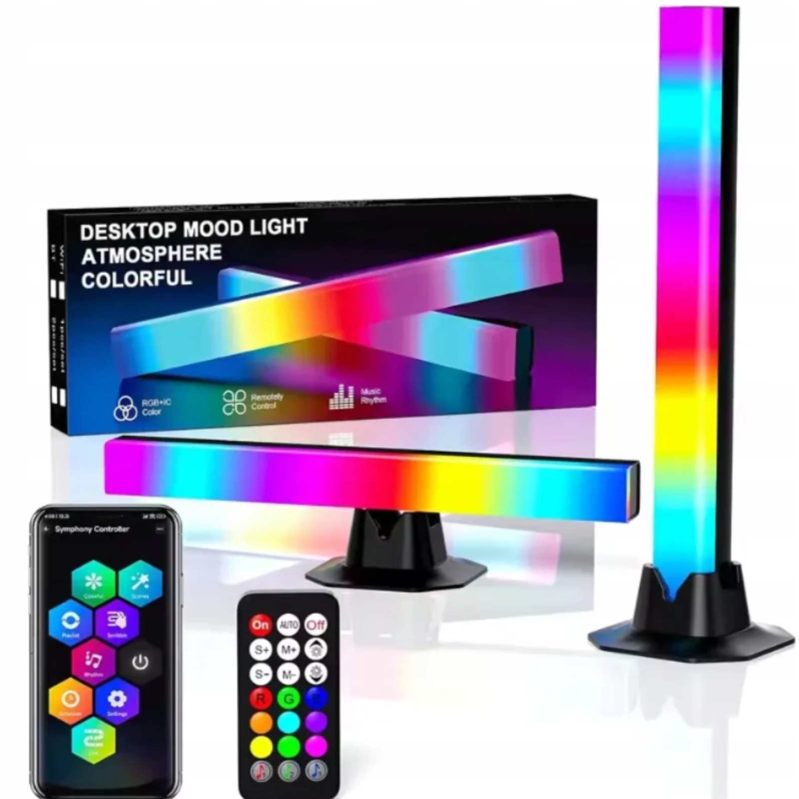 Lampa Led Rgb Na Biurko Dwie kolumny 420mm Lampa Led Rgb Stojąca Na Biurko